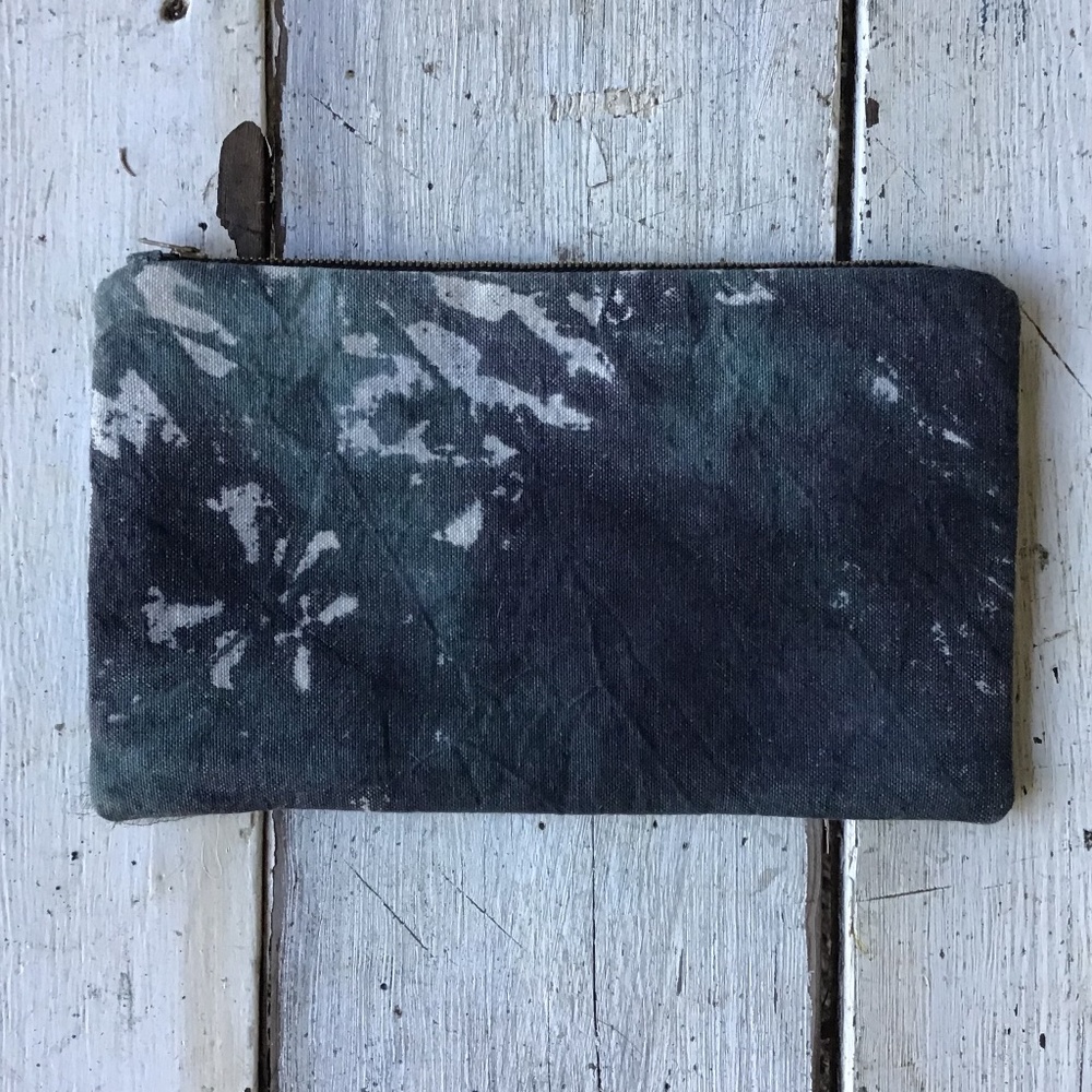NEW anthropologie canvas BAG clutch shibori wallet - Picture 2 of 3